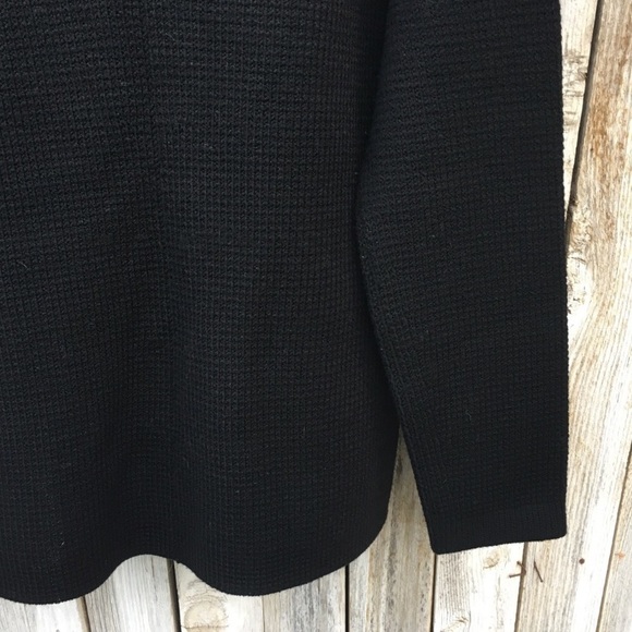 TSE Chunky Knit Cardigan Merino Wool Black XL - Picture 12 of 14